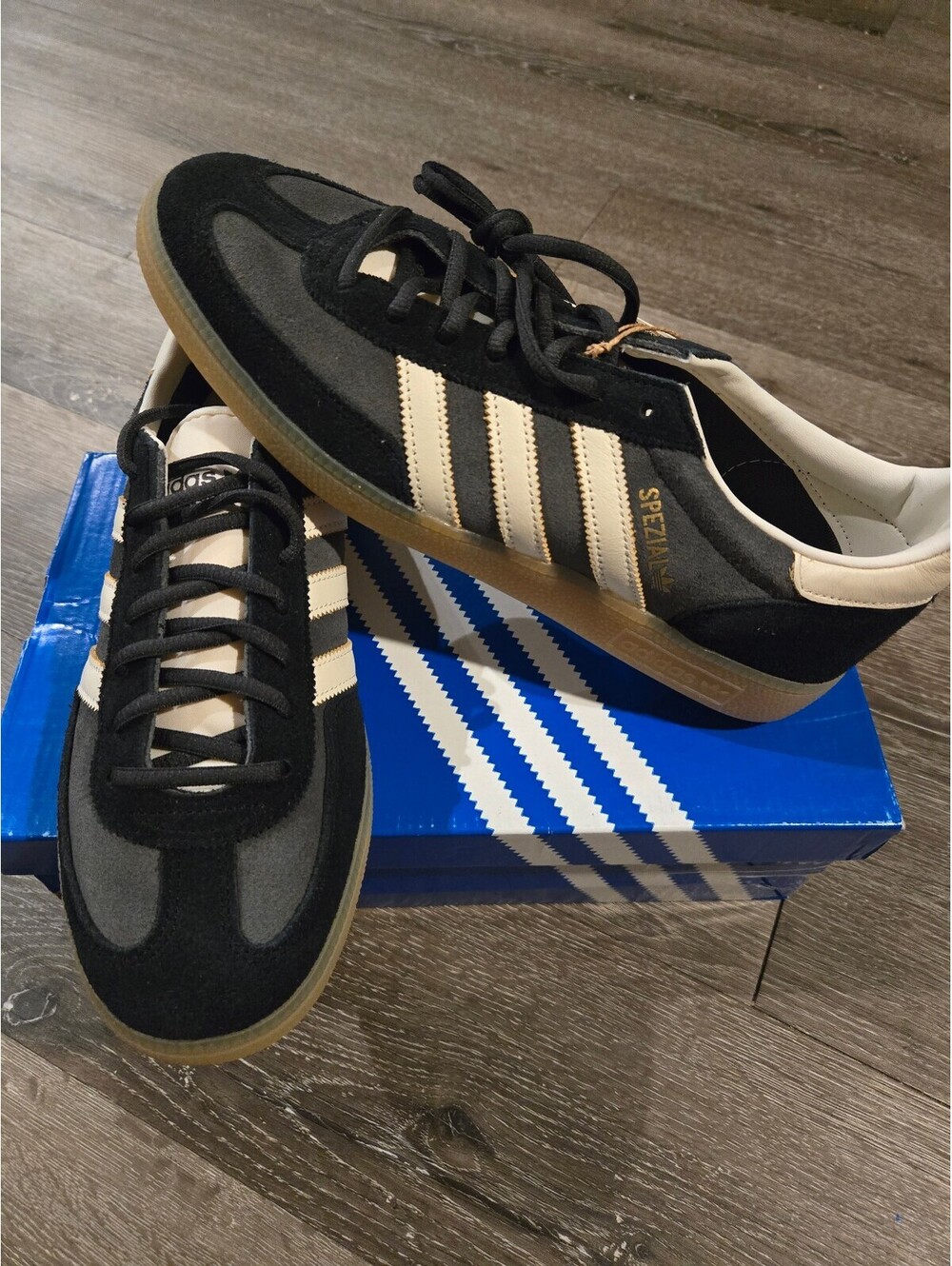 adidas Originals Handball Spezial Carbon Off White Black Men IH6590 Size 9.5